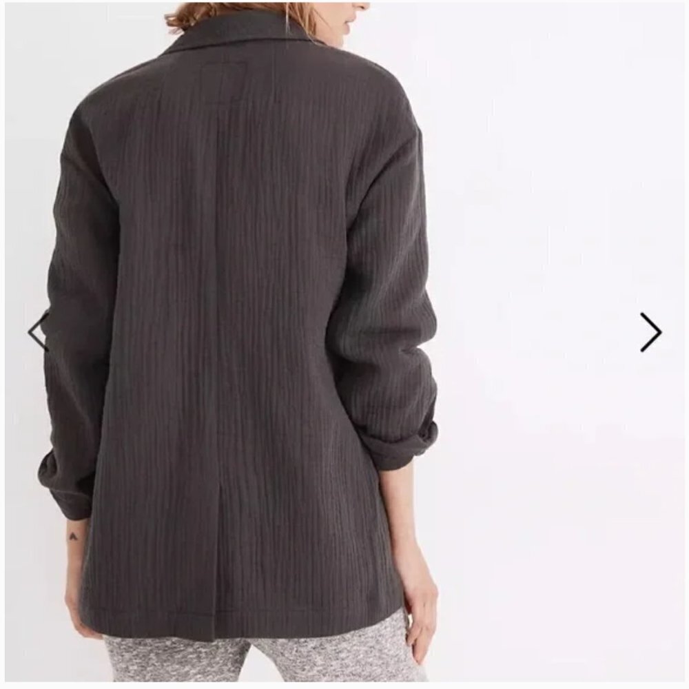Madewell Grey Lightspun Dorset Single Breasted Slouchy Minimalist Blazer Size S - Picture 6 of 13